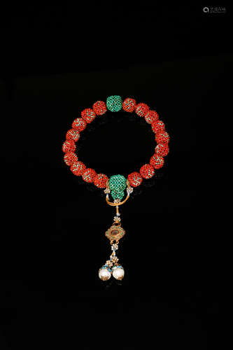 Chinese Coral Prayer Beads