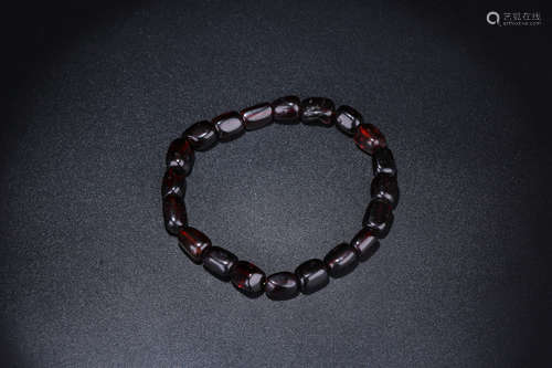 Chinese Amber Beads Bracelet