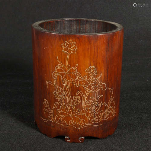 Chinese Bamboo Carved Brush Pot