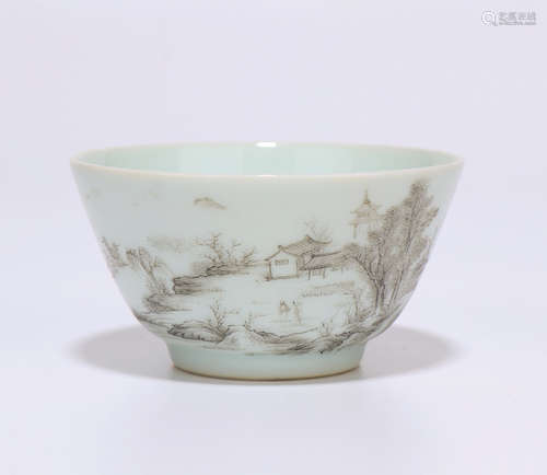 Chinese Famille Rose Porcelain Bowl, Marked