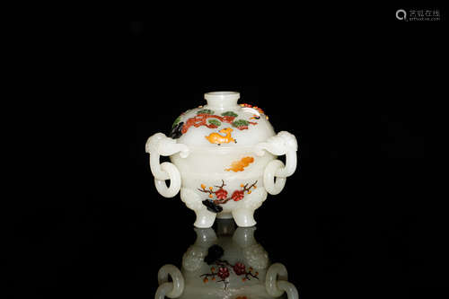 Chinese White Jade Censer