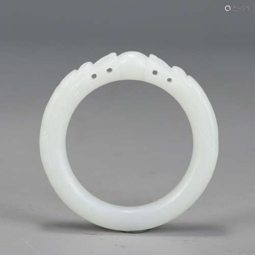 Chinese White Jade Bangle