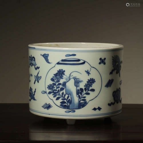 Chinese Blue White Porcelain Censer