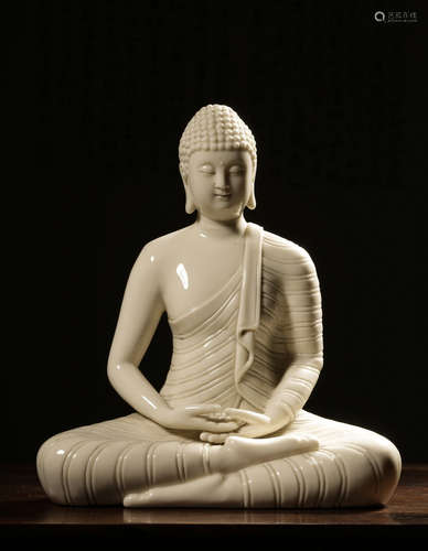 Chinese Blanc De Chine Figure Of Shakyamuni