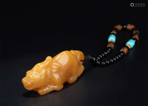 Chinese Yellow Soapstone Beast