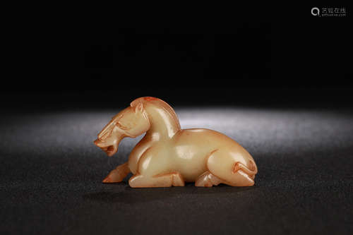 Chinese Celadon Jade Horse