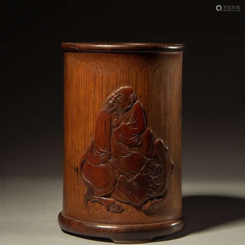 Chinese Bamboo Carved Brush Pot