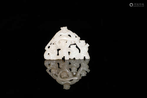 Chinese White Jade Pendant