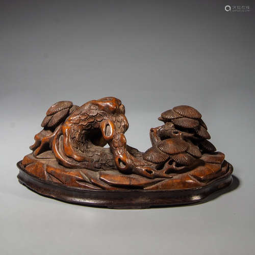 Chinese Bamboo Carved Brush Rest