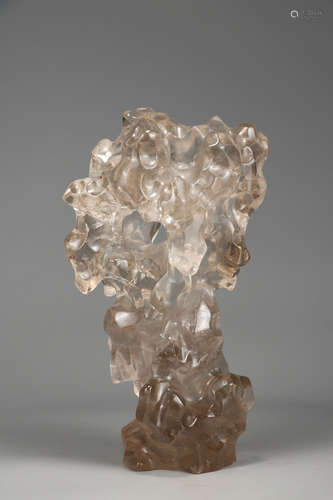 Chinese Crystal Carved Boulder