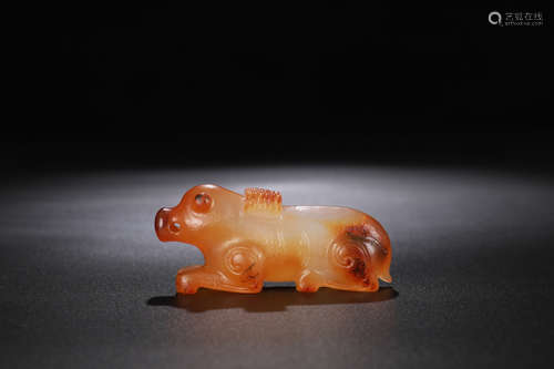 Chinese Agate Carved Animal