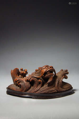 Chinese Bamboo Carved Brush Rest