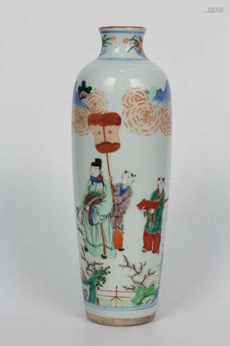 Chinese Famille Verte Porcelain Vase