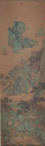 A Chinese Painting Of Landscape, Chou Ying Mark