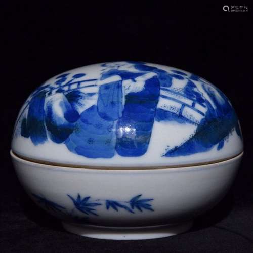 A Chinese Porcelain Blue&White Box With Lid