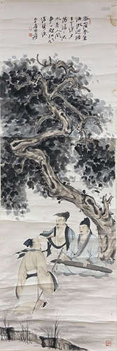 A Chinese Painting Of Figure-Story, Zhang Daqian Mark