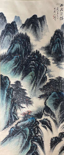 A Chinese Painting Of Landscape, Li Xiongcai Mark