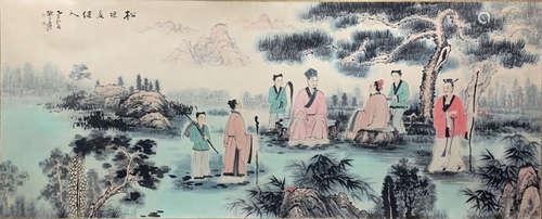 A Chinese Painting Of Figure-Story, Zhang Daqian Mark