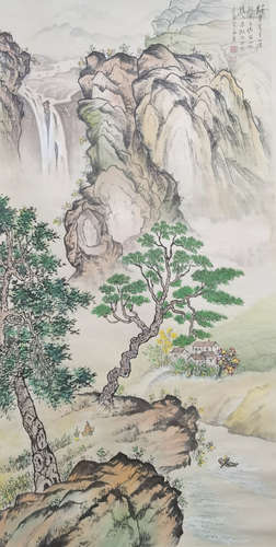 A Chinese Painting Of Landscape, Zhang Daqian Mark