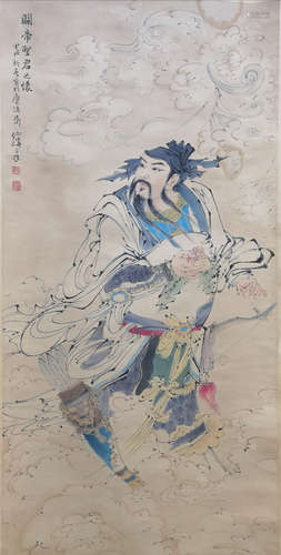 A Chinese Painting Of Figure, Bai Bohua Mark