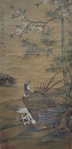 A Chinese Painting Of Floral&Bird, Zhao Ji Mark