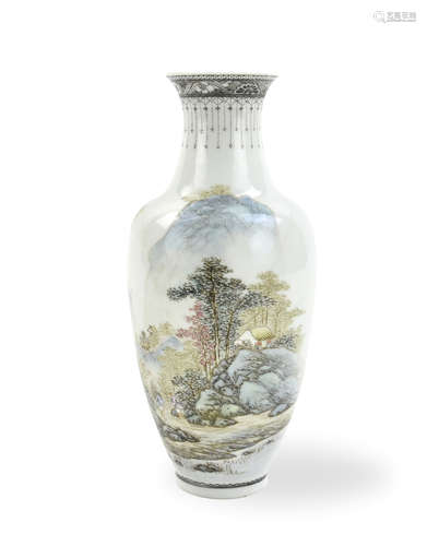 Chinese Qianjiang Glazed Vase ,Wang Ye Ting