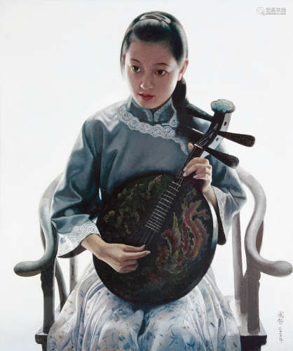 姜国芳 2010年作 琴心 布面油画