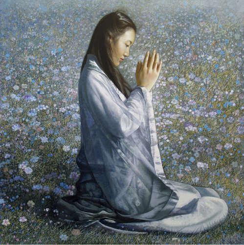 姜国芳 2008年作 苦禅 布面油画
