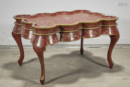 Chinese Gilt Painted Wood Table