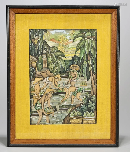 Group of Three Balinese Artworks