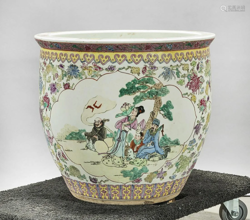 Chinese Enameled Porcelain Jardiniere