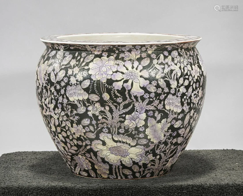 Chinese Enameled Porcelain Fish Bowl