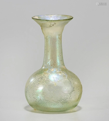 Delicate Roman Pale Glass Vessel With Wide Mouth