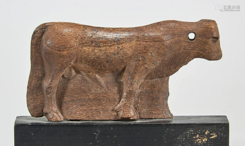 Egyptian Wooden Apis Bull Figure