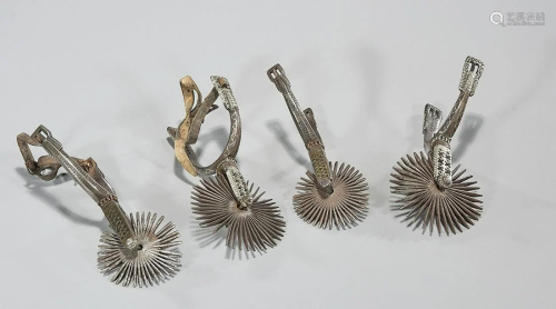 Four Antique Western Cowboy Argentinian Spurs