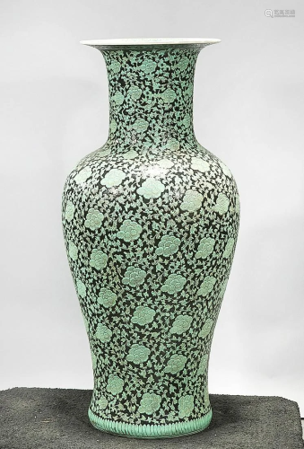 Tall Chinese Enameled Porcelain Vase