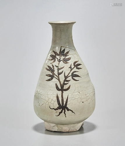 Heavy Korean Glazed Ceramic Vase