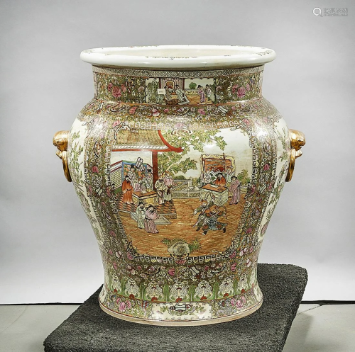 Large Chinese Enameled Porcelain Vase