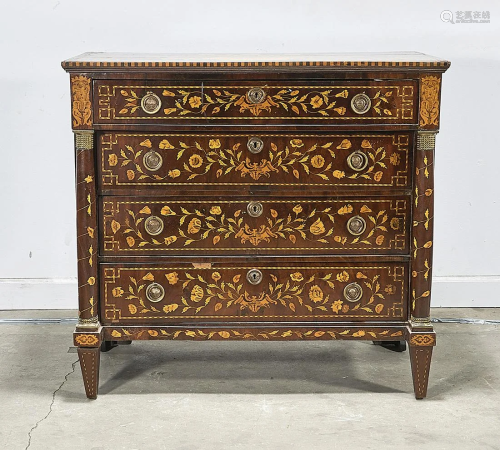 Antique Dutch Marquetry Chest