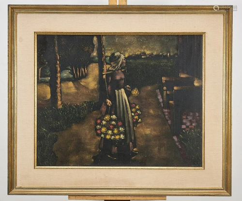 Framed Cloth Painting