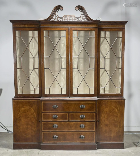 20th Century Breakfront Cabinet With Secretary Desk