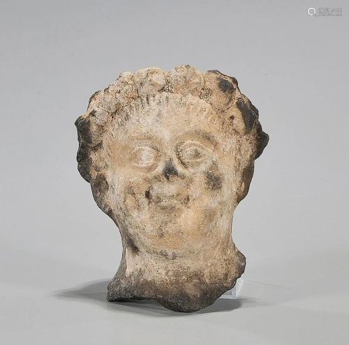 Cypriot or Etruscan Terracotta Head