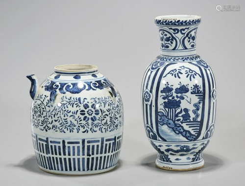 Two Chinese Blue and White Porcelains