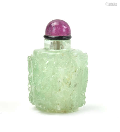 Chinese Tourmaline Snuff Bottle, 18th C.