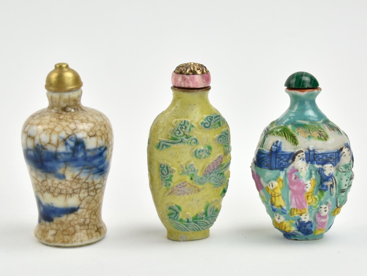 3 Chinese Snuff Bottles