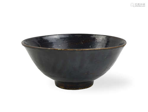 Large Chinese Henan Black Glaze Bowl, Tang Dynasty