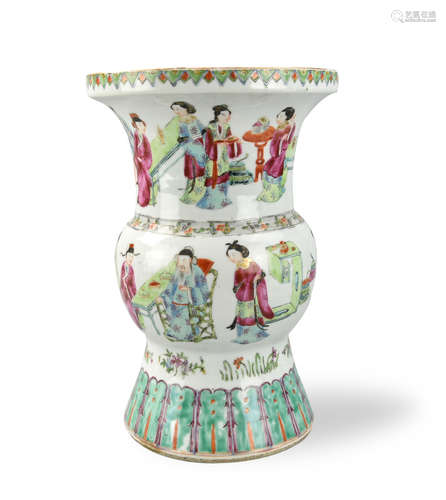 Large Chinese Canton Glazed Vase, 19th C.