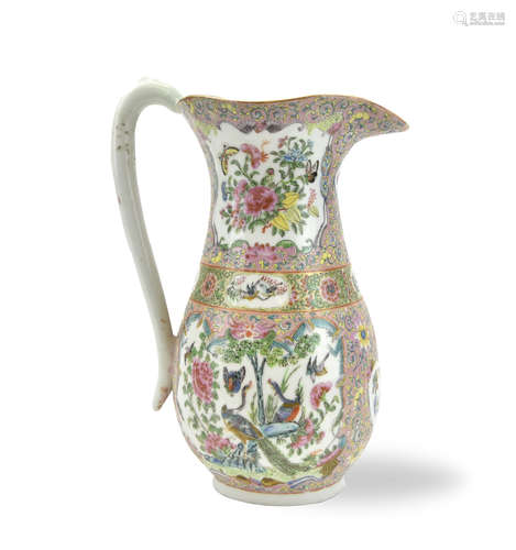 Large Chinese Canton Glaze Jug, 19th C.