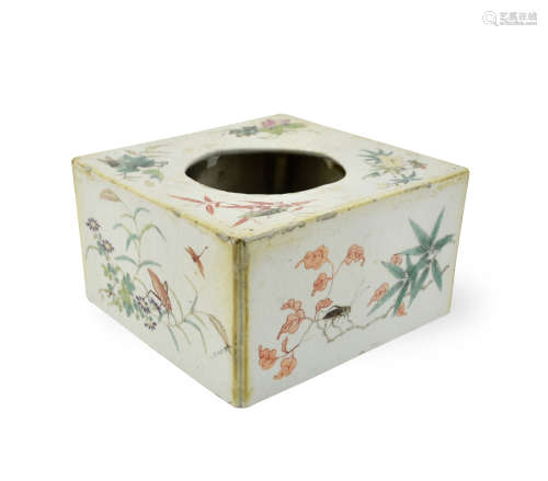 Large Chinese Famille Rose Floral Washer,19th C.