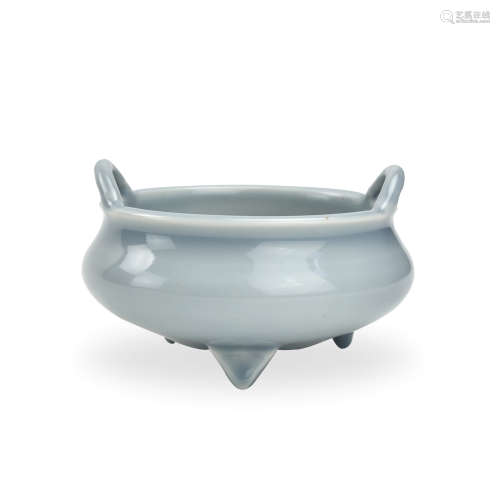 Chinese Blue Glazed Tripod Censer, Qianlong Period